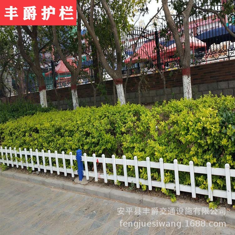 锌钢草坪护栏美丽乡村建设绿化护栏学校园林防护铁艺锌钢草坪护栏